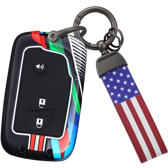 Kunio | NIB sporty Lexus Zinc Alloy Frame Luminous Effect Key Cover w/keychain - Picture 1 of 16